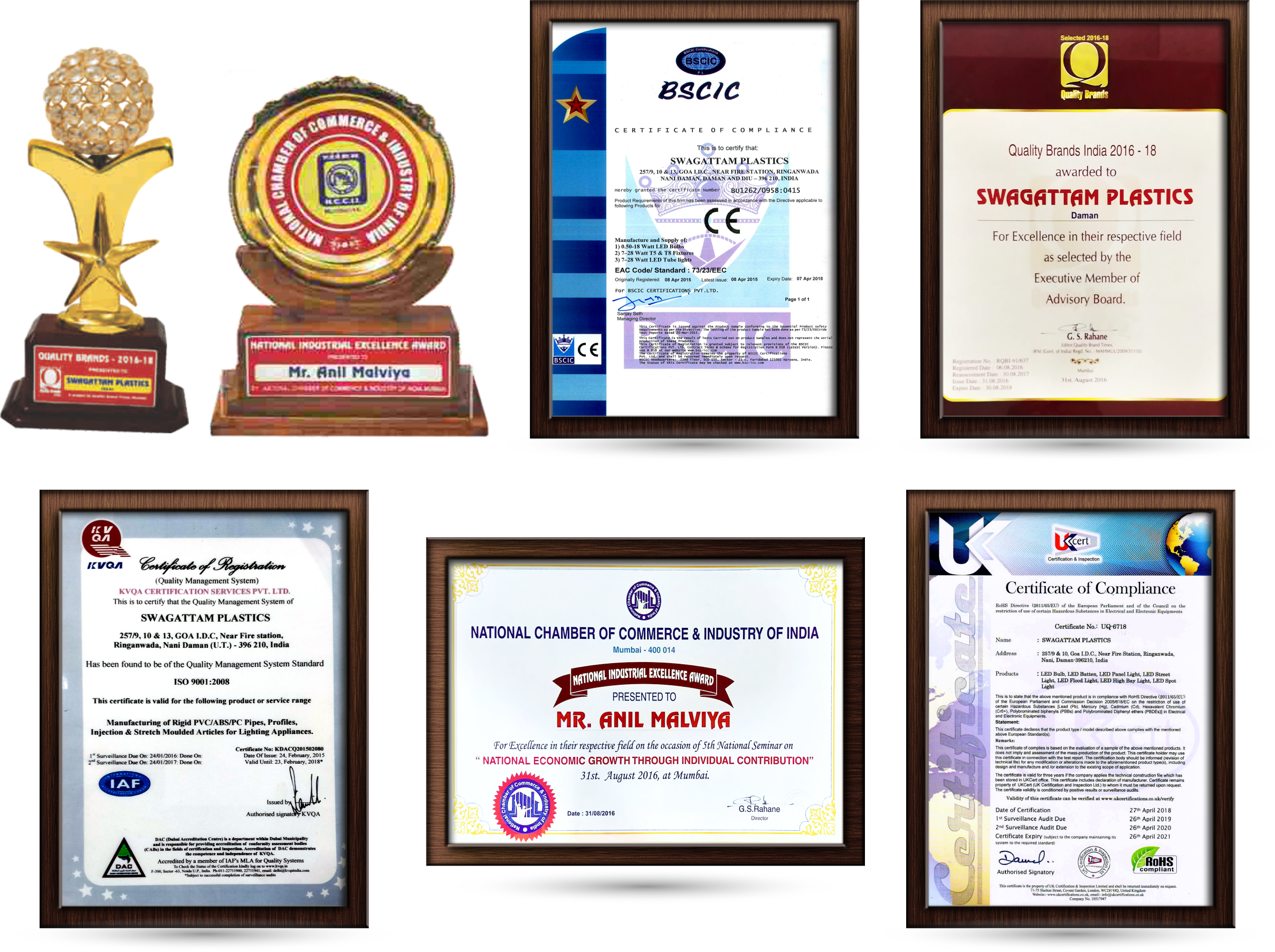 Protolights Certificate / Awards